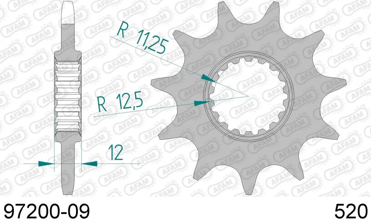 AFAM Sprocket Front 9T - 520