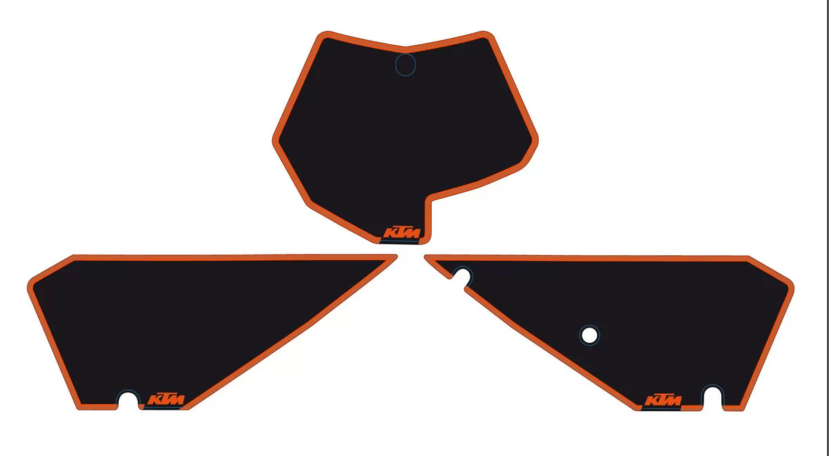 KTM NUMBER PLATE BACKGR. Black SX07 7730808800030
