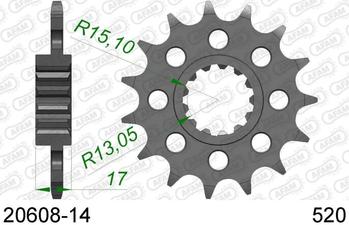 AFAM Sprocket Front 14T - 520