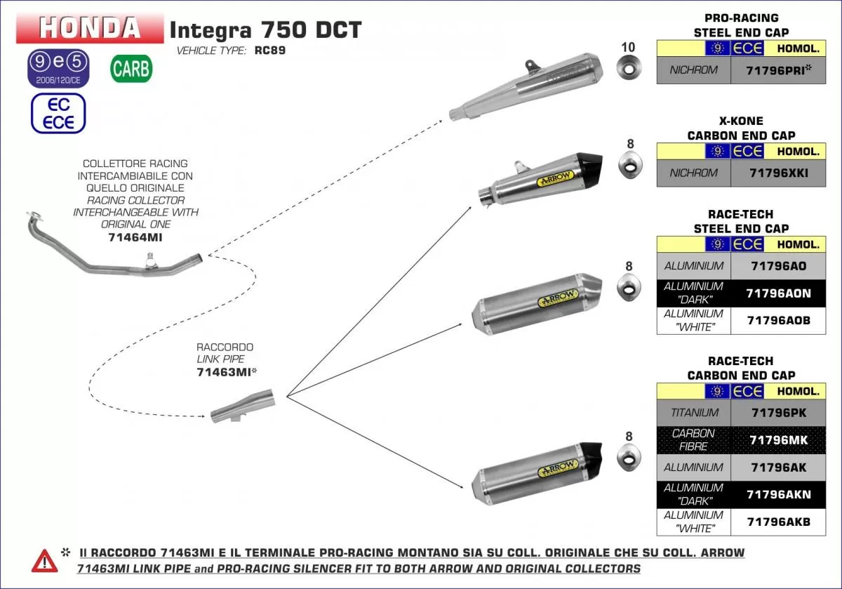 Arrow Link Pipe 71463MI