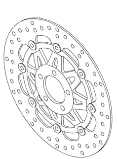 Kawasaki DISC  FR GRAY/SILVER ZX1100-E3