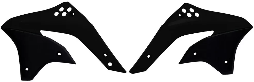 Rtech Radiator Scoops Black Kawasaki KXF 450 06-08