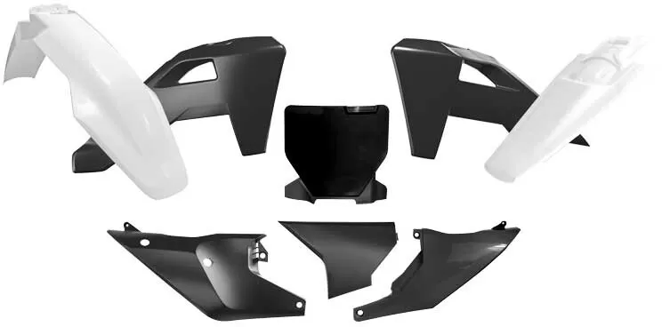 Rtech Plastic Kit 6-piece for Husqvarna TC/FC Black/White