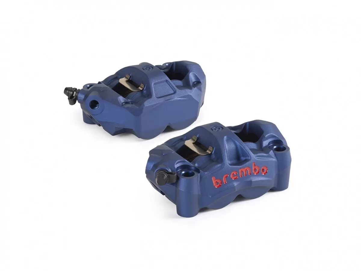 Brembo 120A88579 M50 100mm Blue Caliper Red Logo - Left Side