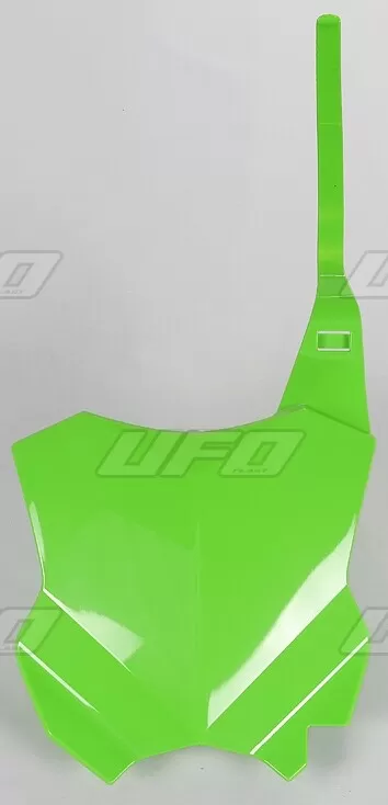 UFO Front Number Plate KXF450/250 Kawasaki Green