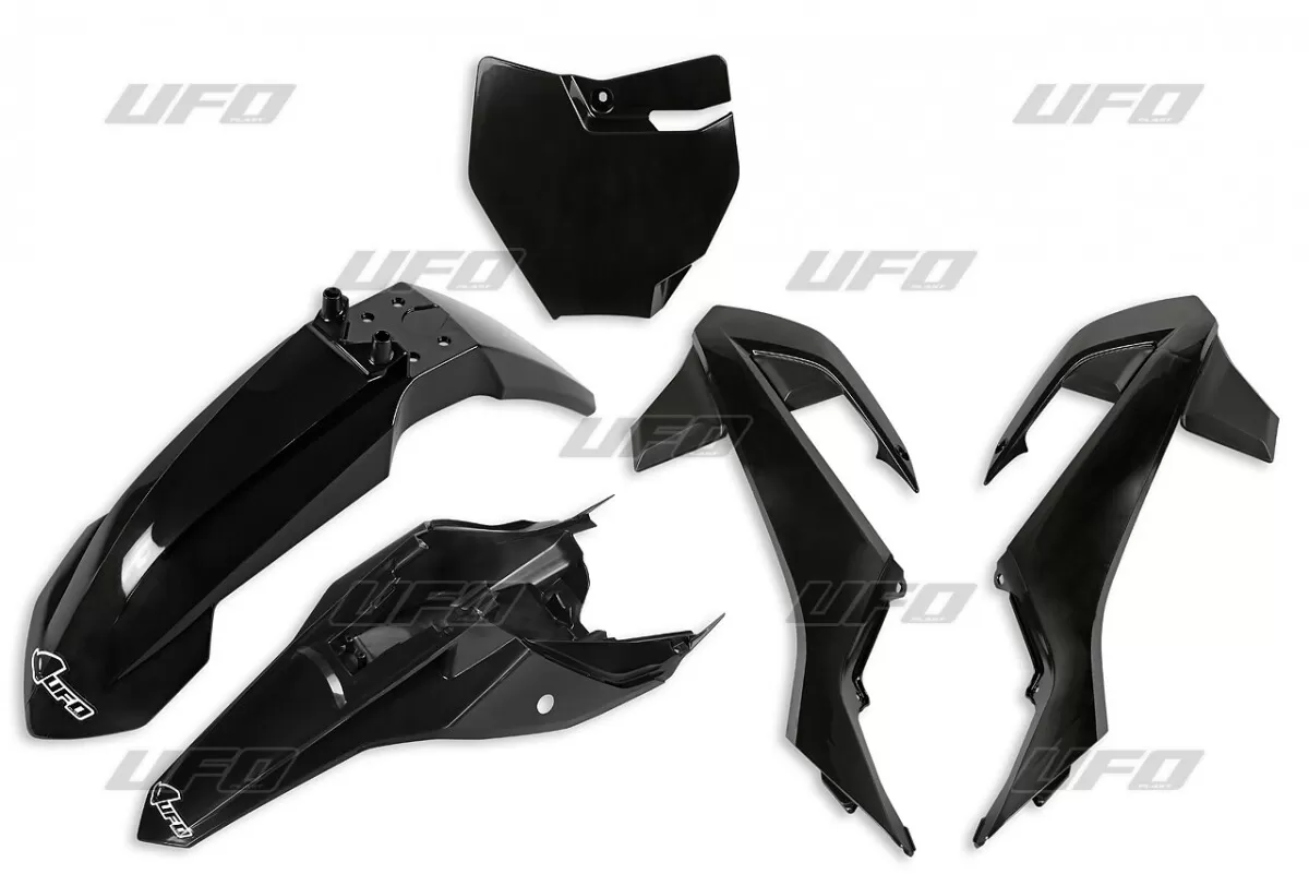 UFO Plastic Kit Black KTM SX65 16-23