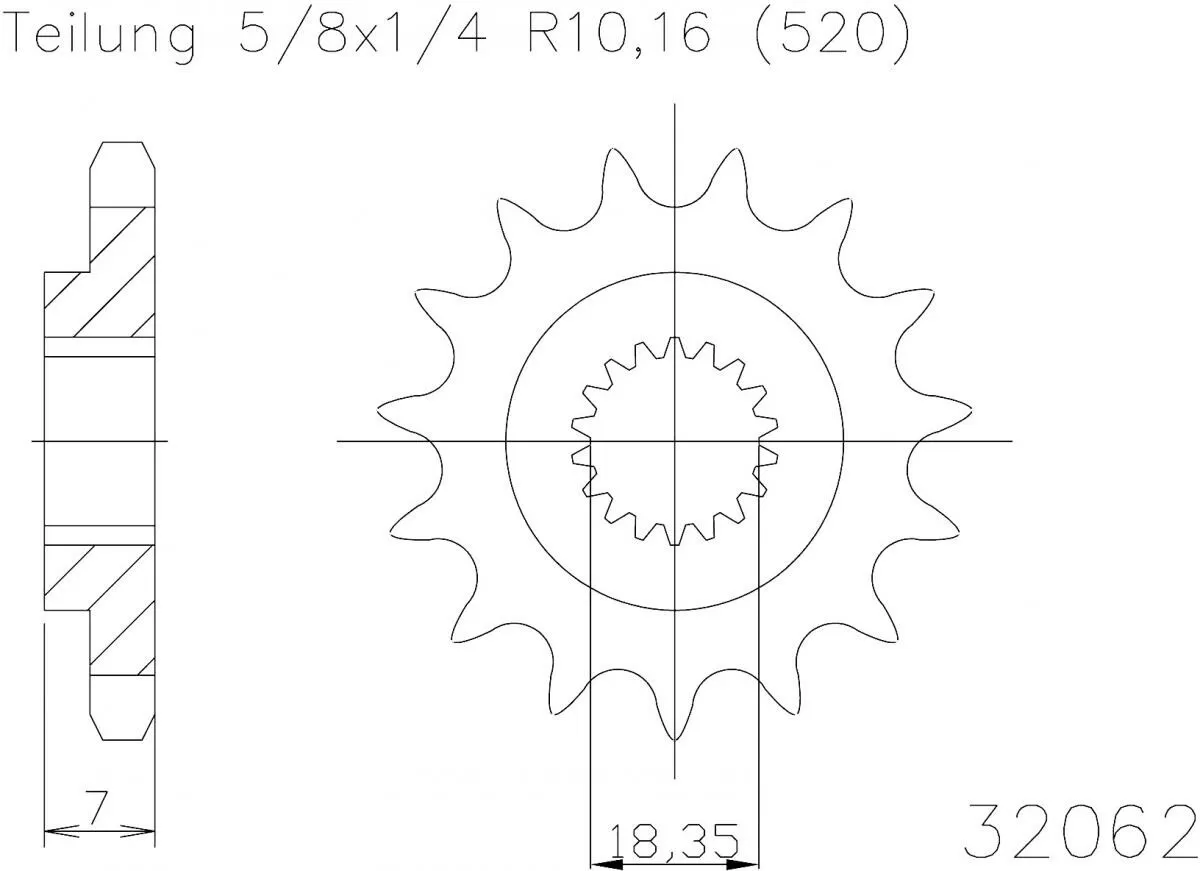 Esjot Sprocket Front 11T - 520