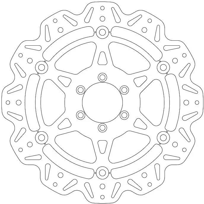 EBC Floating Brake Disc Orange Hub VR633ORG