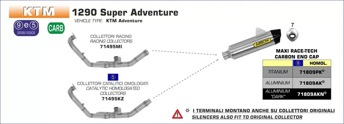 Arrow Exhaust Header Pipe 71495MI