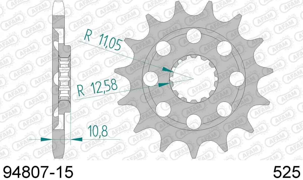 AFAM Sprocket Front 15T - 525