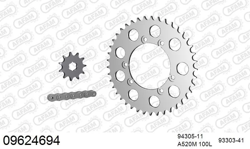 AFAM Chainset - Aluminium