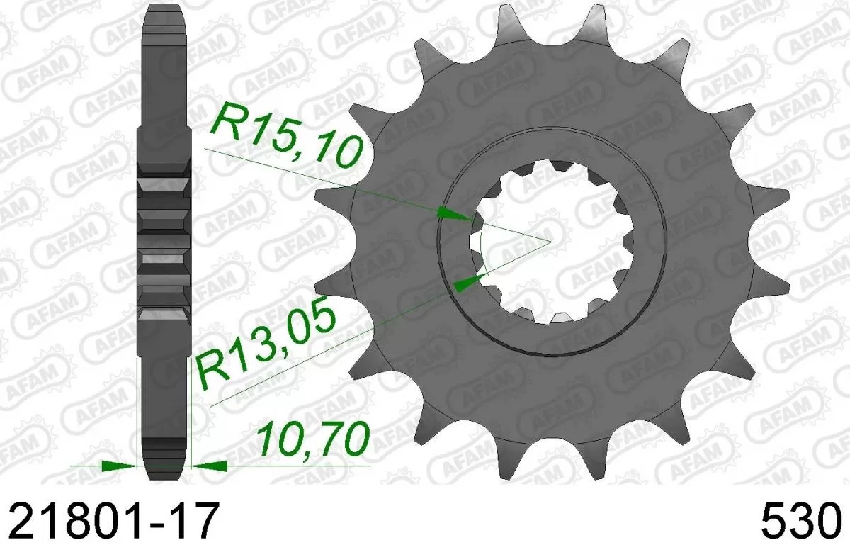 AFAM Sprocket Front 17T - 530