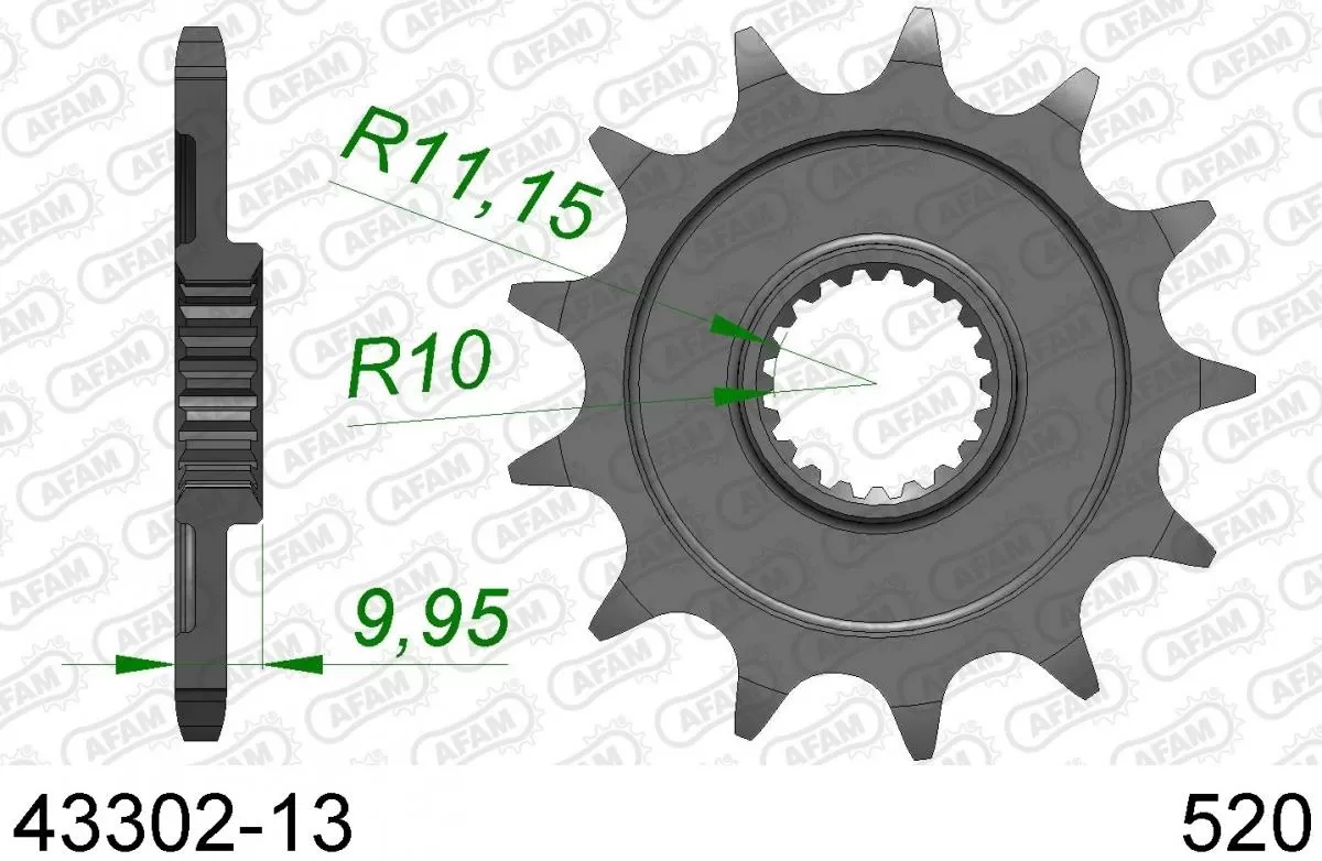 AFAM Sprocket Front 13T - 520