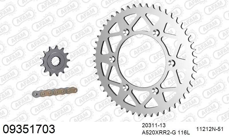 AFAM Chainset - Aluminium