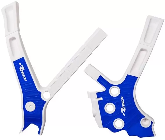 Rtech Plastic Frame Protectors YZ 125-250 White/Blue
