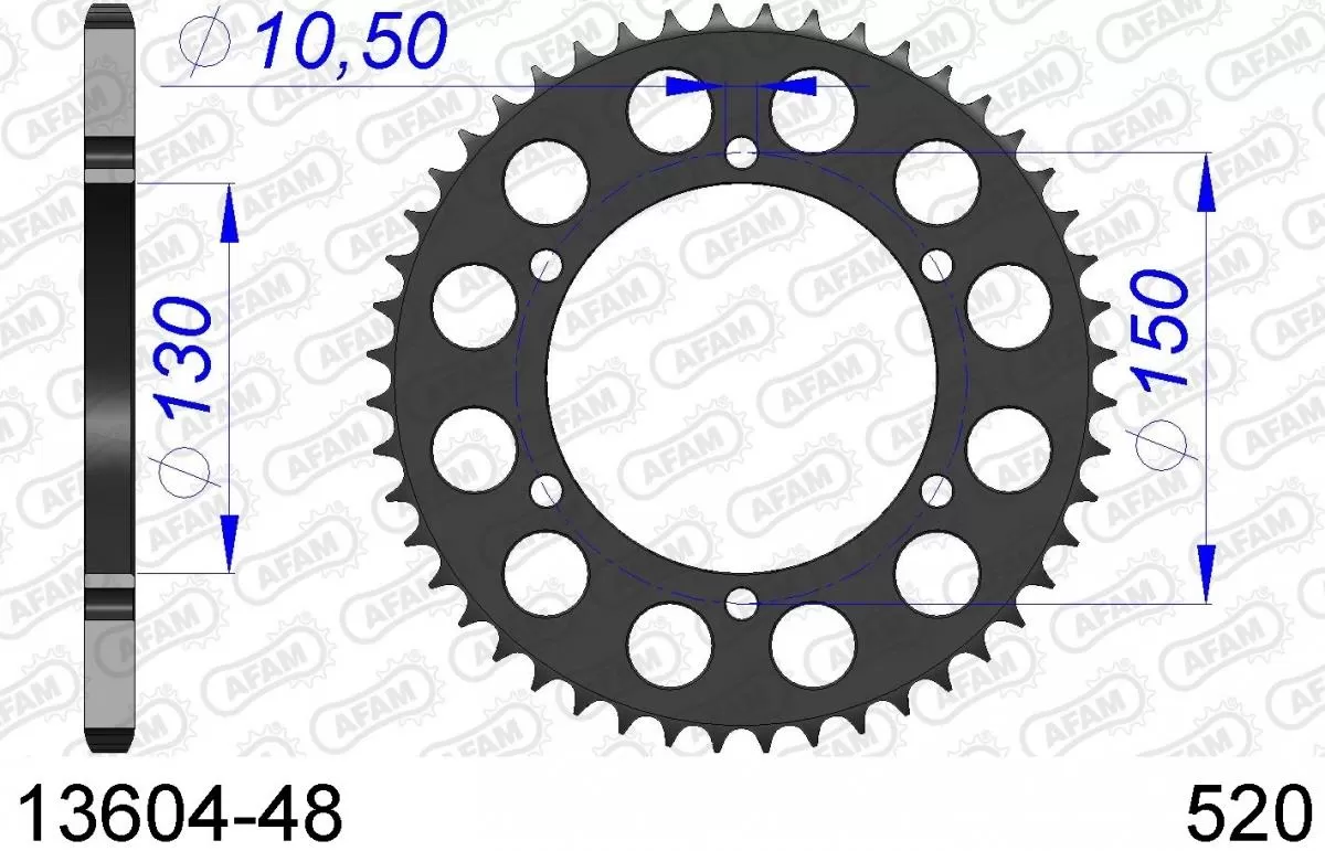 AFAM Sprocket Rear Aluminium 48T - 520