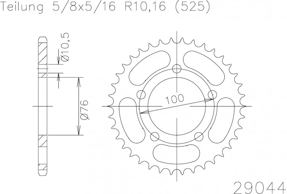 Esjot Sprocket Rear Steel 41T - 525