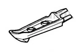 Footrest assembly, RH, Front