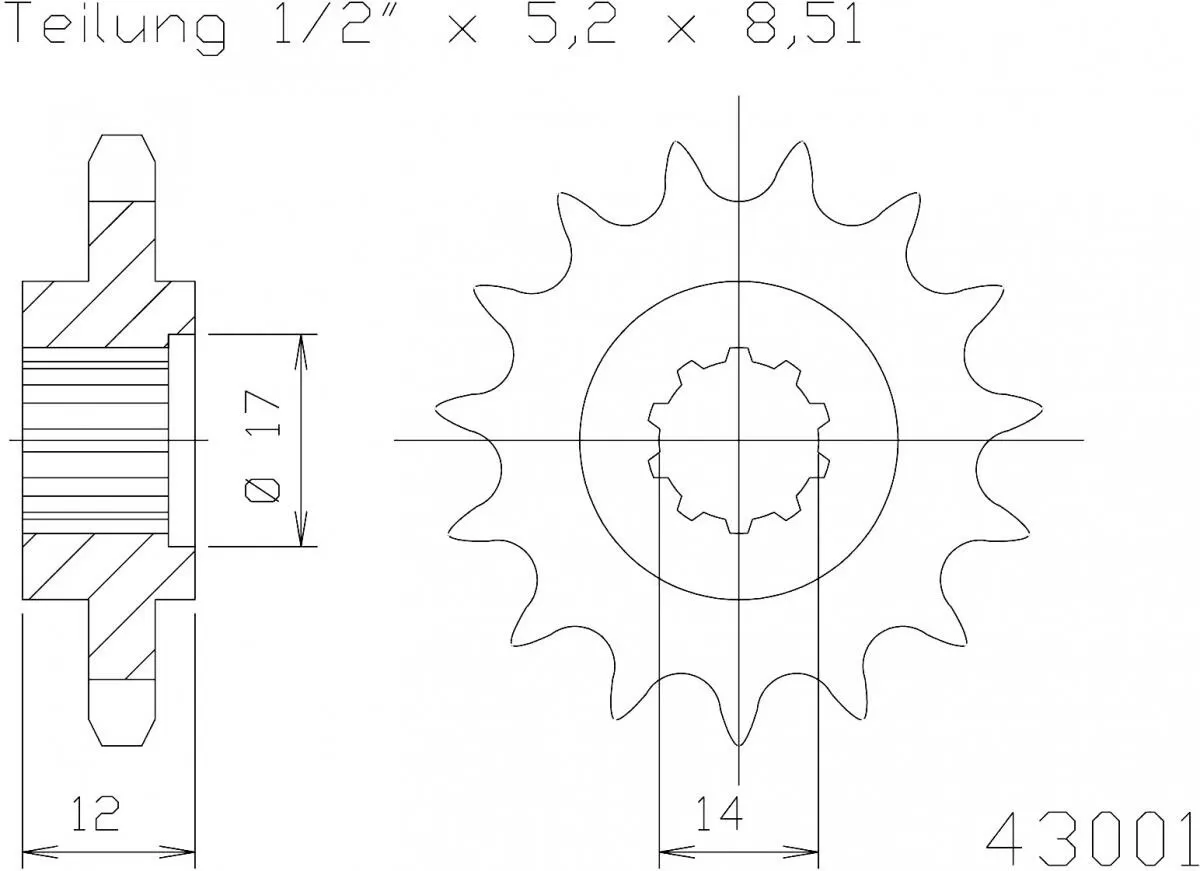 Esjot Sprocket Front 10T - 420