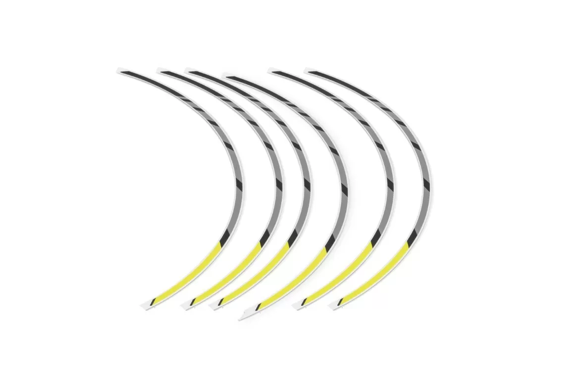 Honda 17 Inch Wheel Sticker Set Lemon Ice Yellow