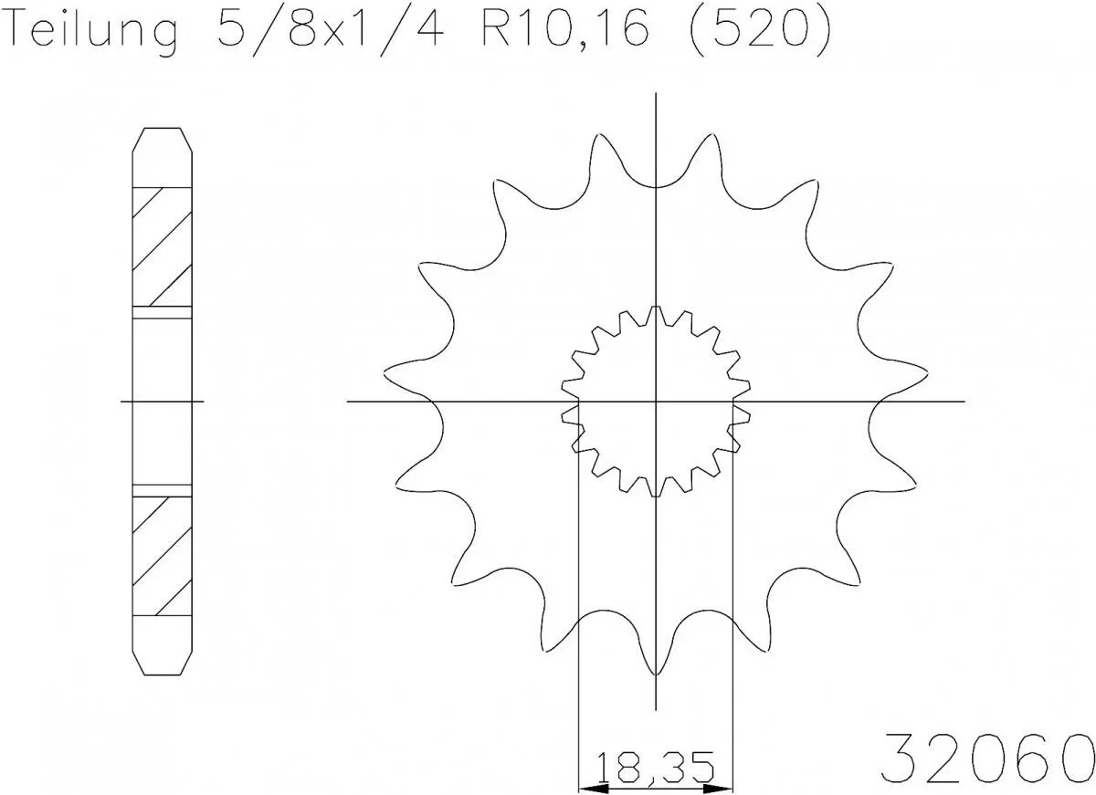 Esjot Sprocket Front 15T - 520