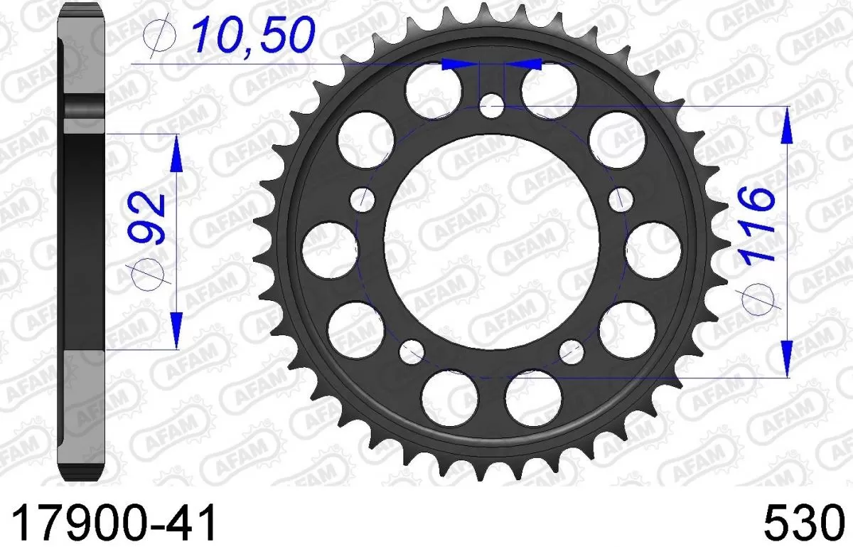 AFAM Sprocket Rear Aluminium 41T - 530