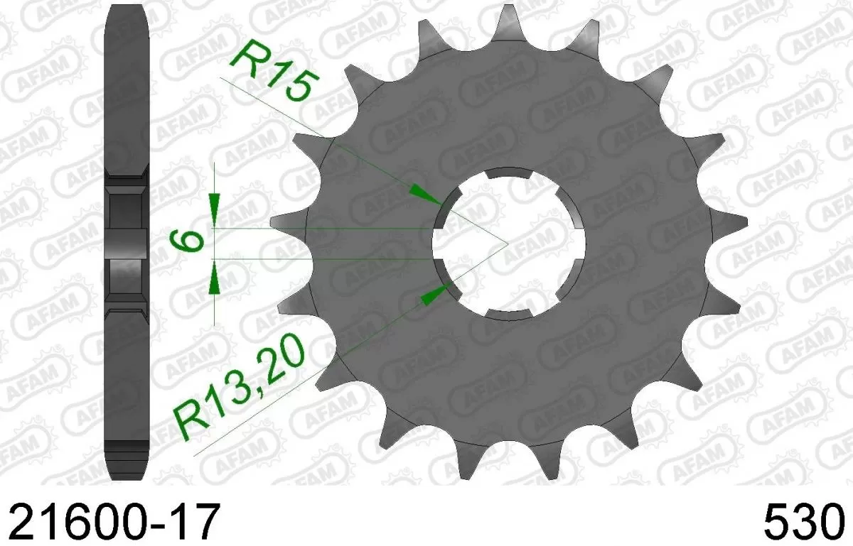AFAM Sprocket Front 17T - 530