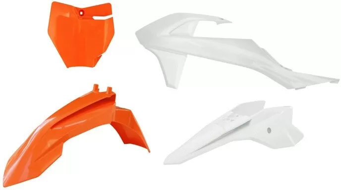 Rtech Plastic Kit 4 PCS White/Orange SX 50 2023