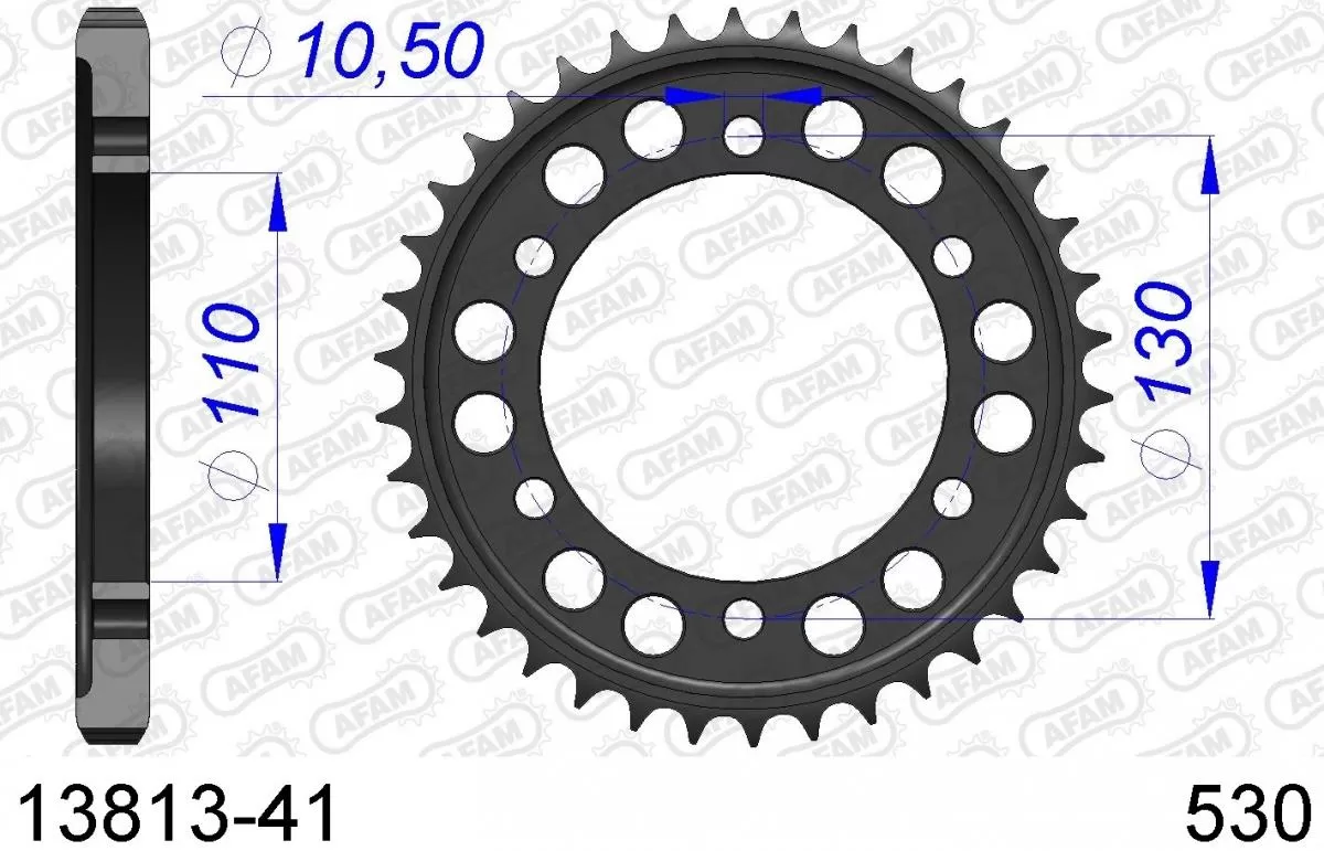 AFAM Sprocket Rear Aluminium 41T - 530