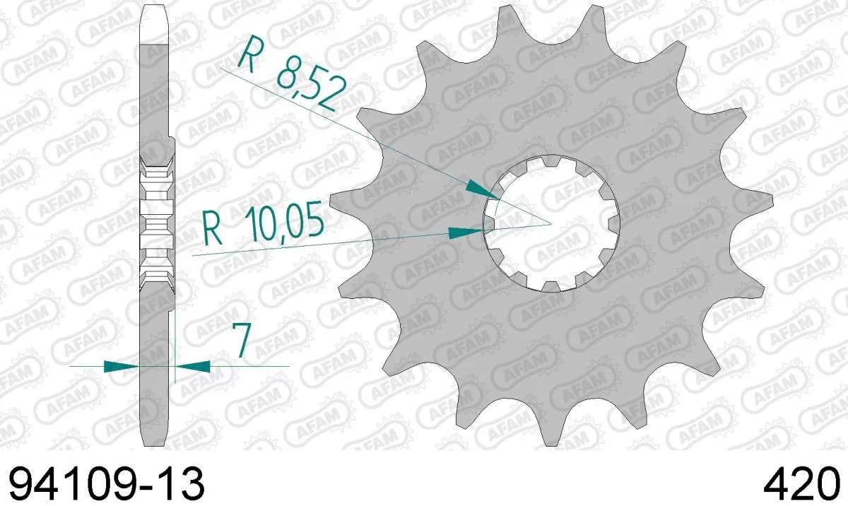 AFAM Sprocket Front 13T - 420