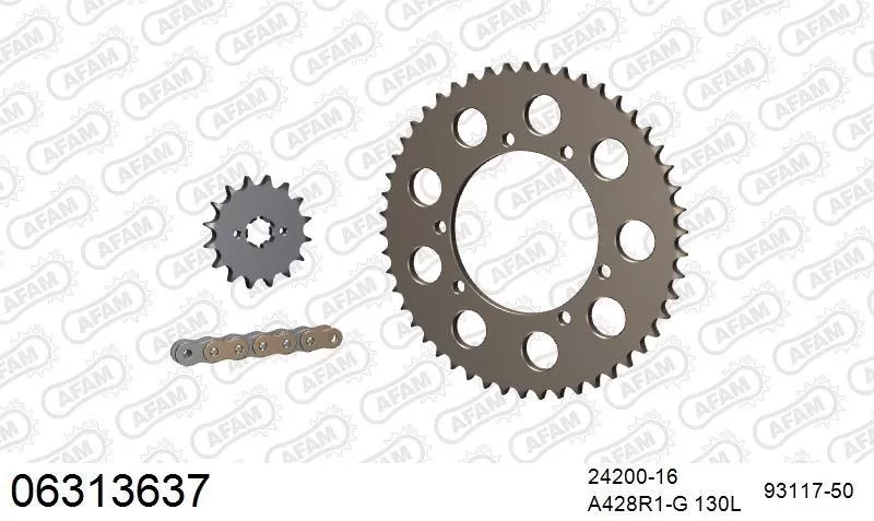 AFAM Chainset - Aluminium Racing