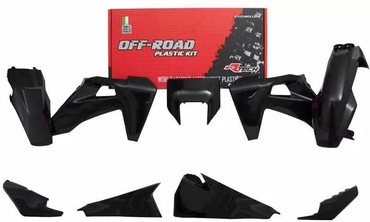 Rtech 6-Piece Plastics Kit Black Husqvarna TE/FE 20-23