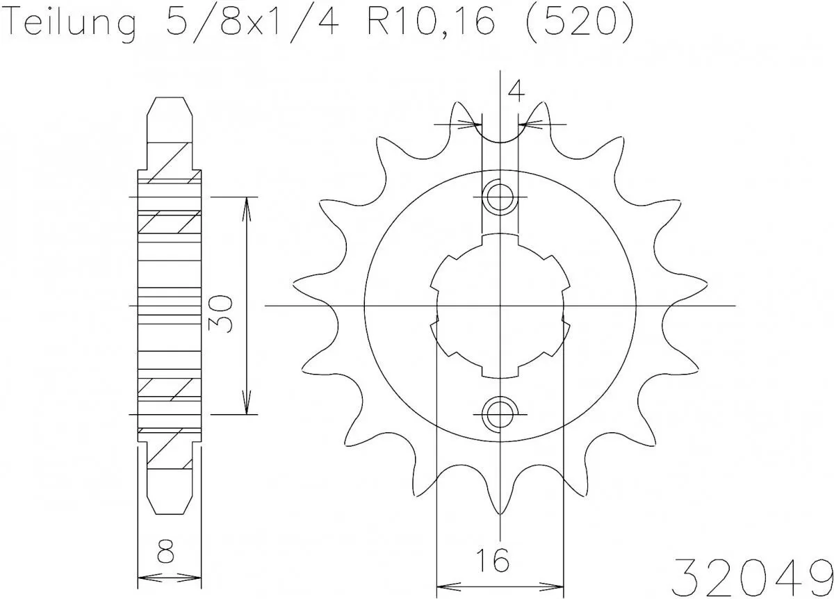 Esjot Sprocket Front 12T - 520
