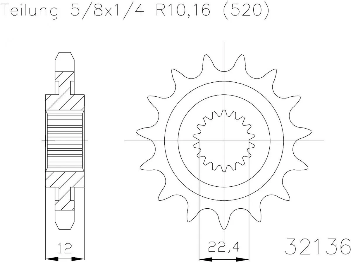 Esjot Sprocket Front 10T - 520