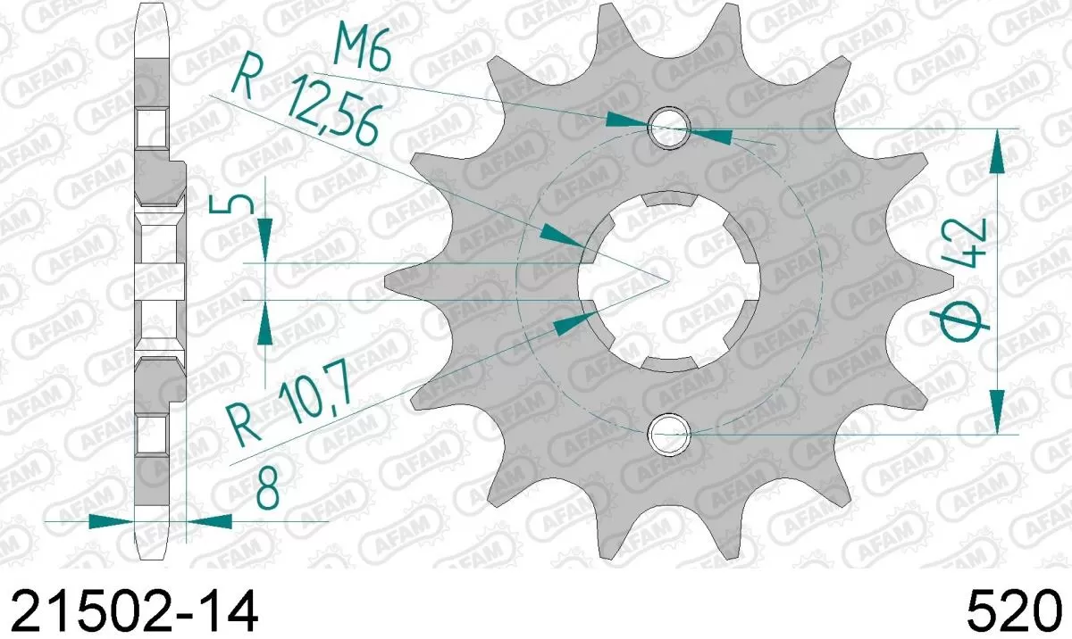 AFAM Sprocket Front 14T - 520