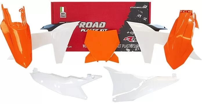 Rtech Plastic Kit 6-piece Orange/Black/White KTM SX 2023-2024