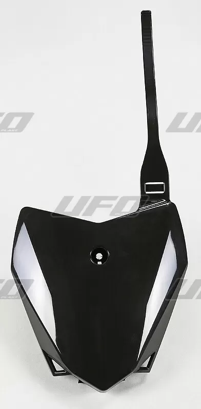 UFO Front Number Plate Kawasaki KLX110 Black