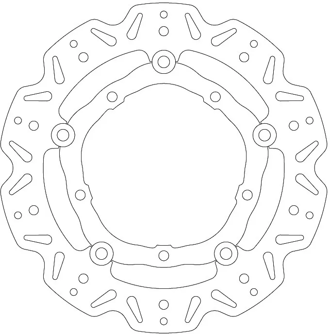 EBC Vee Floating Brake Disc Black Centre VR2127BLK