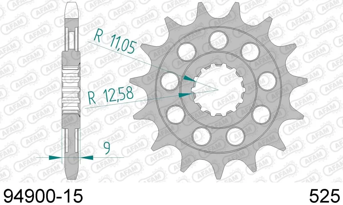 AFAM Sprocket Front 15T - 525