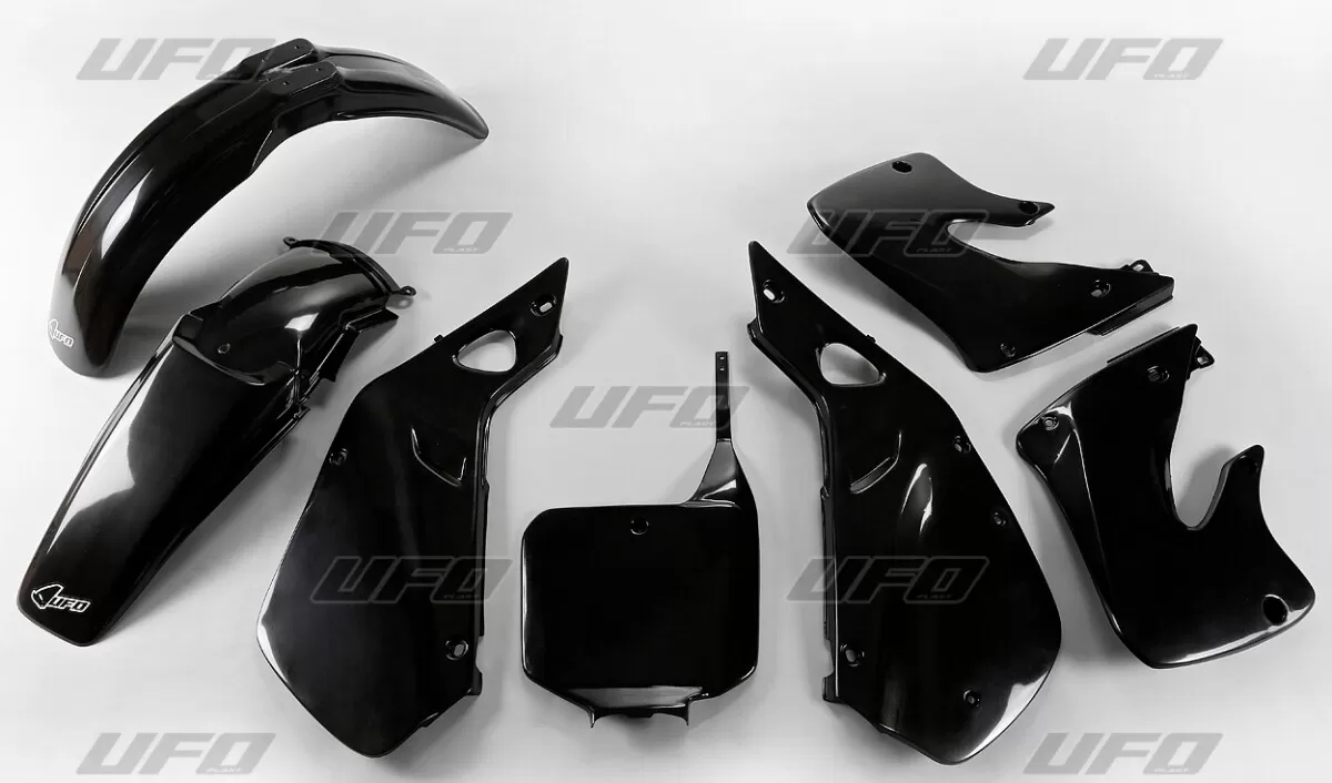 UFO Plastic Kit Black Honda CR125/CR250 97-99