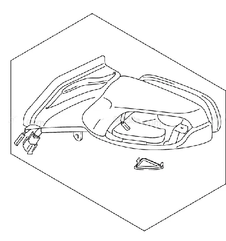 Suzuki Mirror Left 56600-26J00-RB5