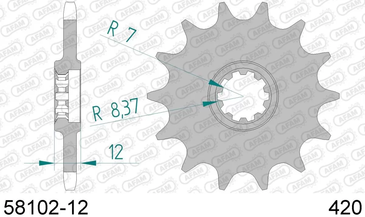 AFAM Sprocket Front 12T - 420