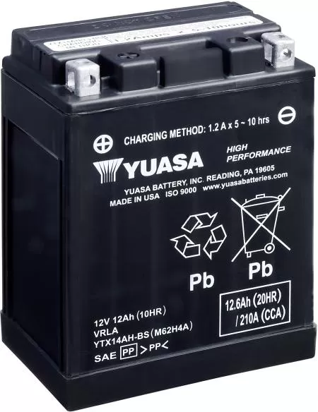 Yuasa Battery YTX14AH-BS High Performance