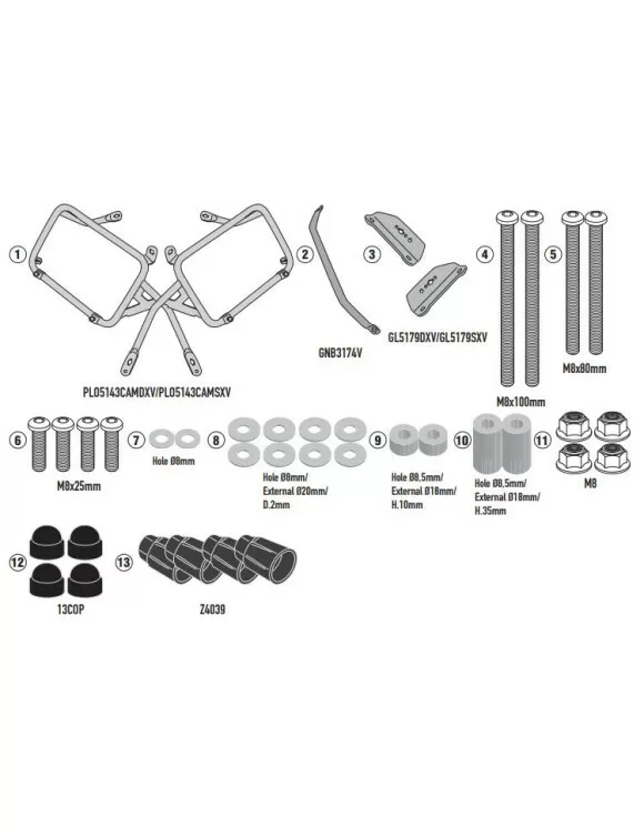 GIVI Pannier Holder BMW R1300GS (2024)