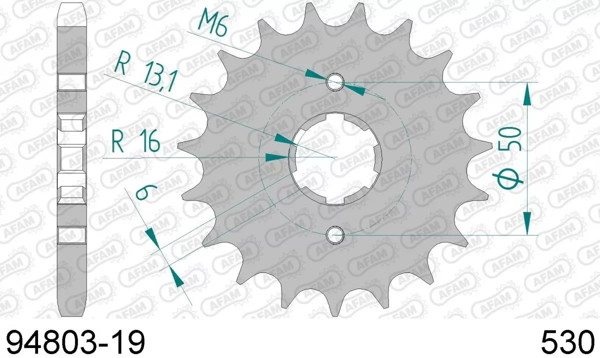 AFAM Sprocket Front 19T - 530