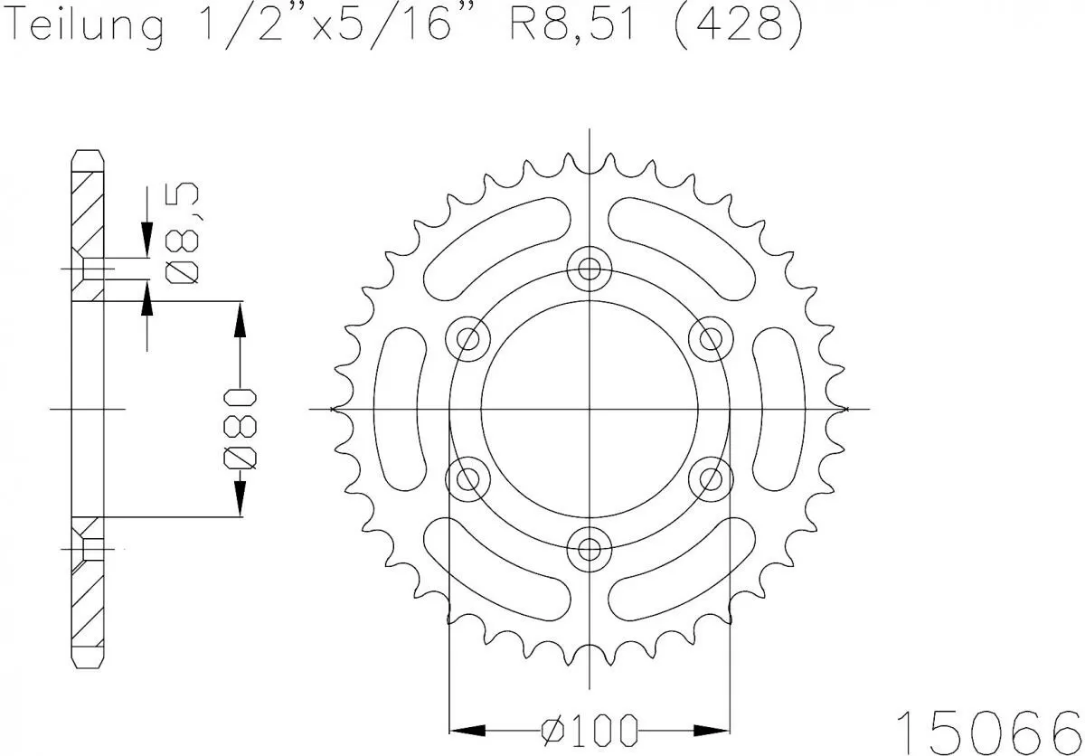Esjot Sprocket Rear Steel 48T - 428