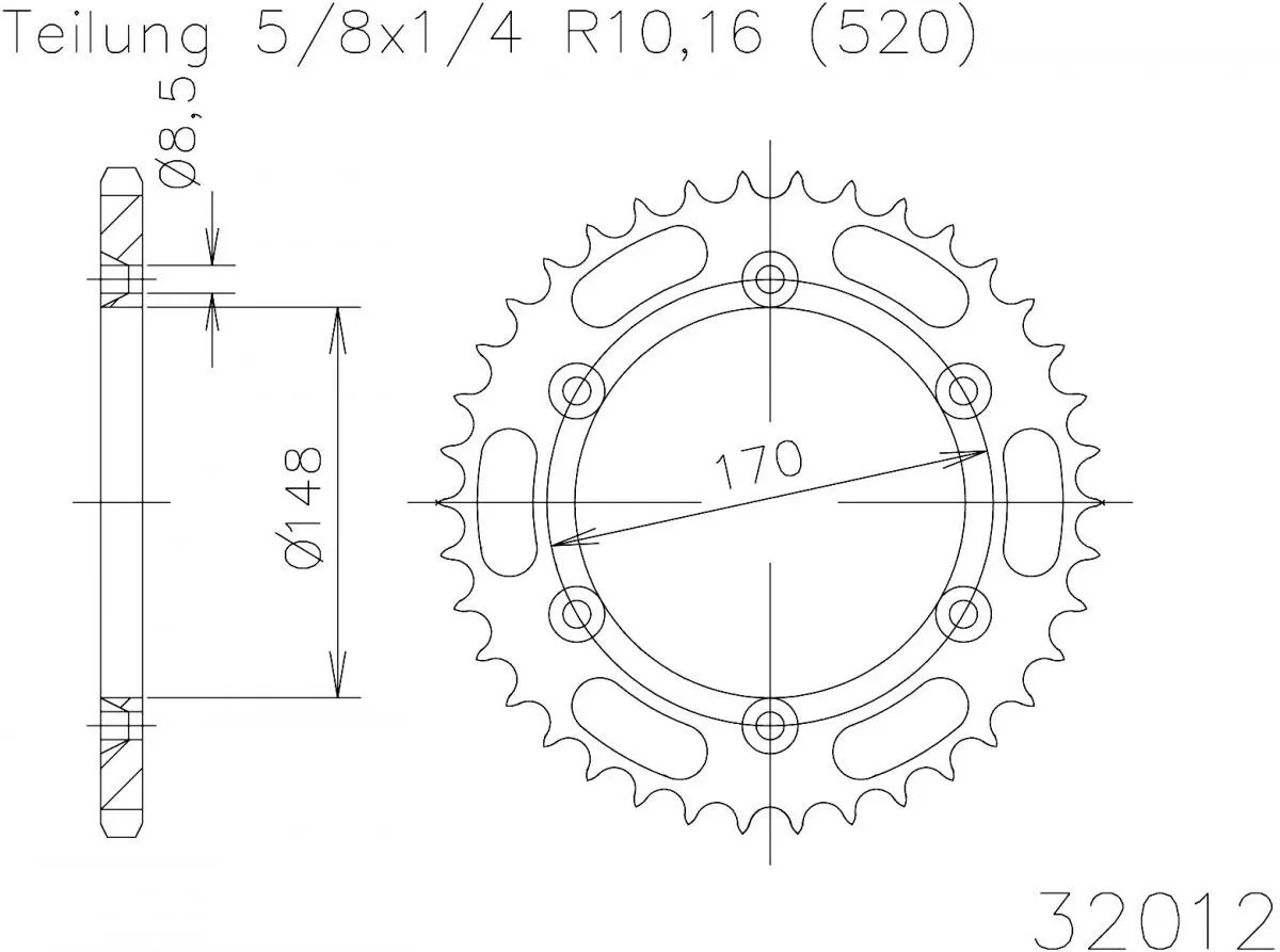 Esjot Sprocket Front 15T - 520