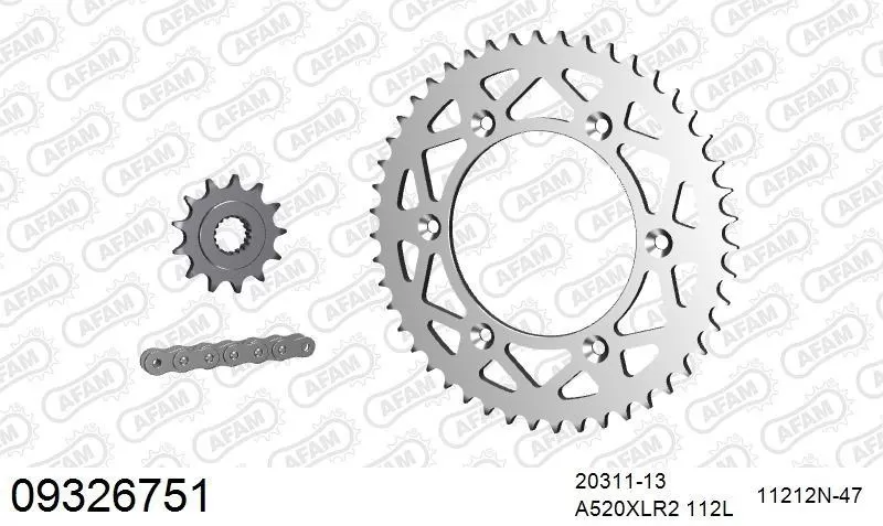 AFAM Chainset - Aluminium