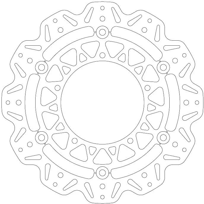 EBC Floating Brake Disc Black Hub VR2124BLK