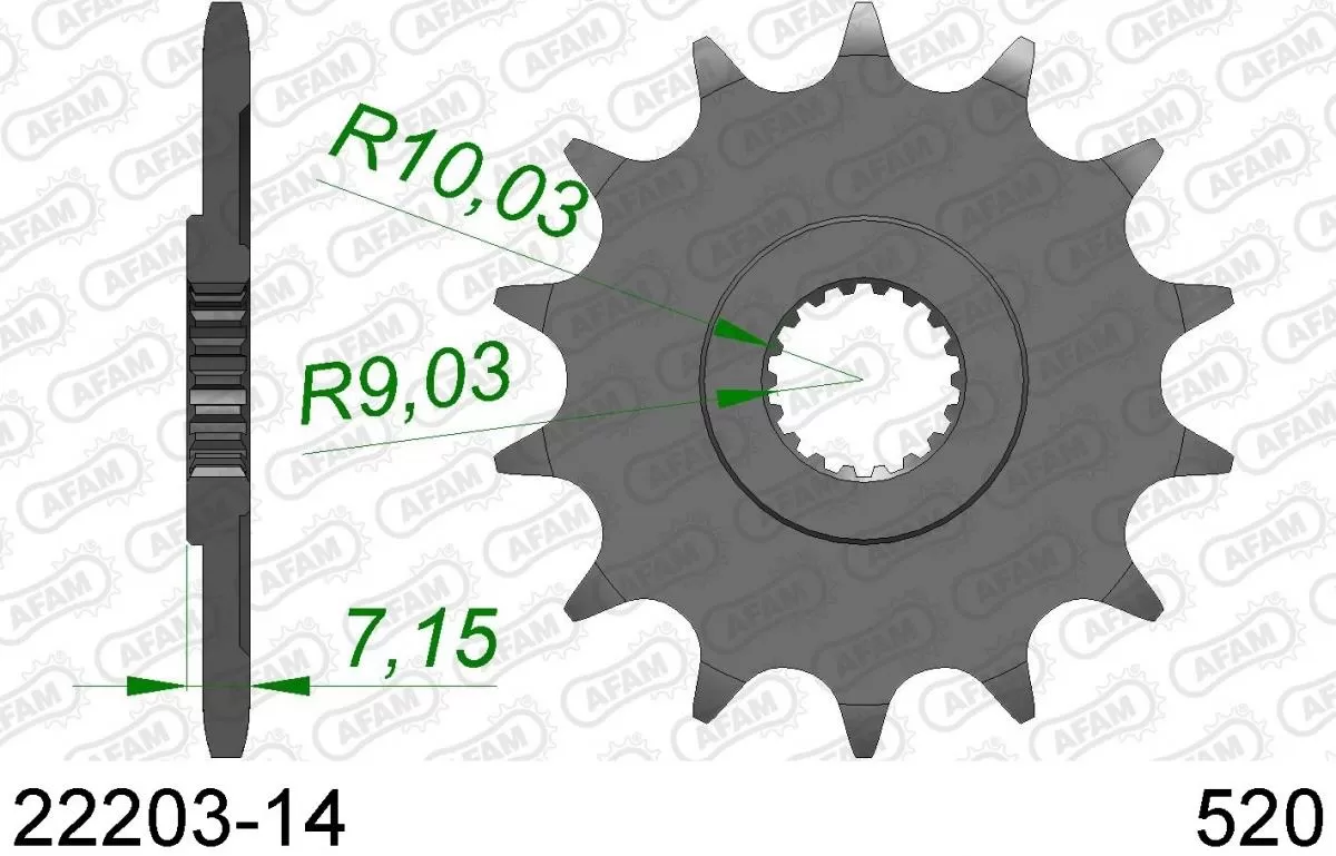 AFAM Sprocket Front 14T - 520